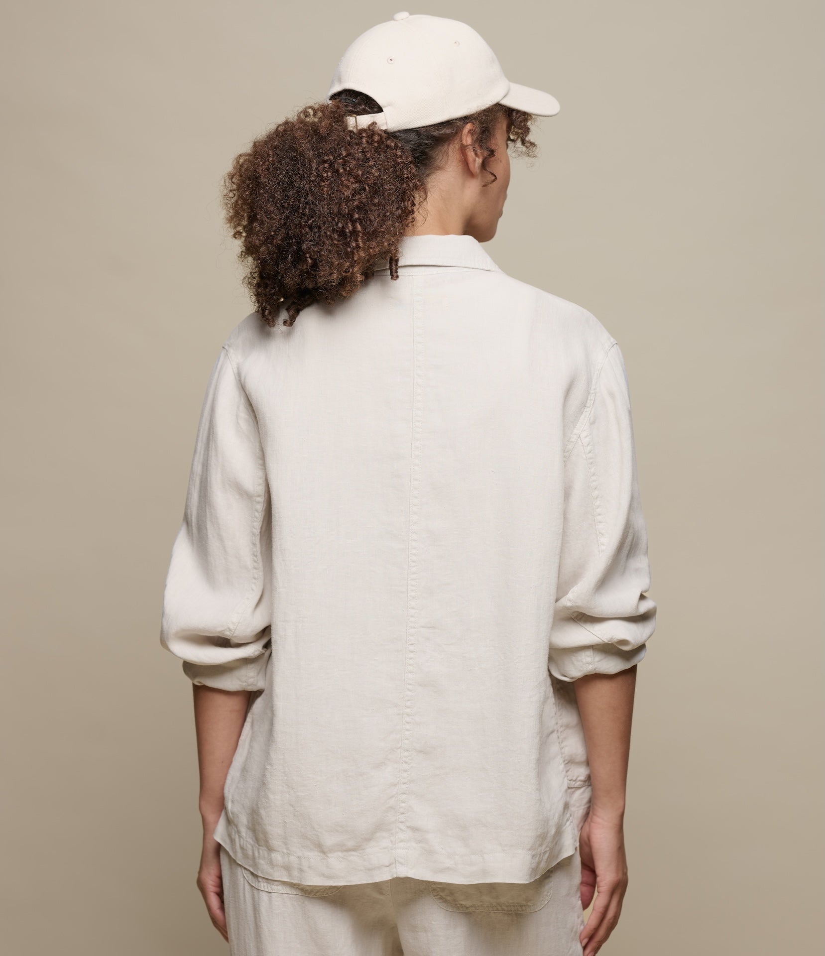 Cropped Worker's Linen Jacket – Merz b. Schwanen