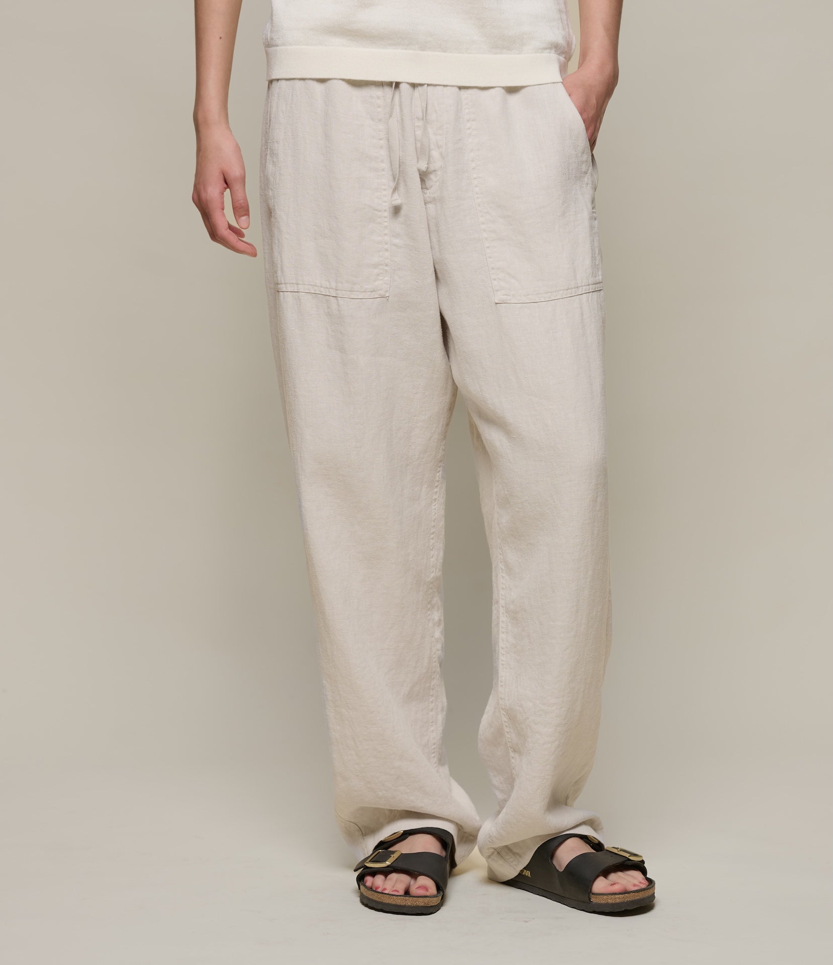 Worker's Linen Drawstring Pants – Merz b. Schwanen