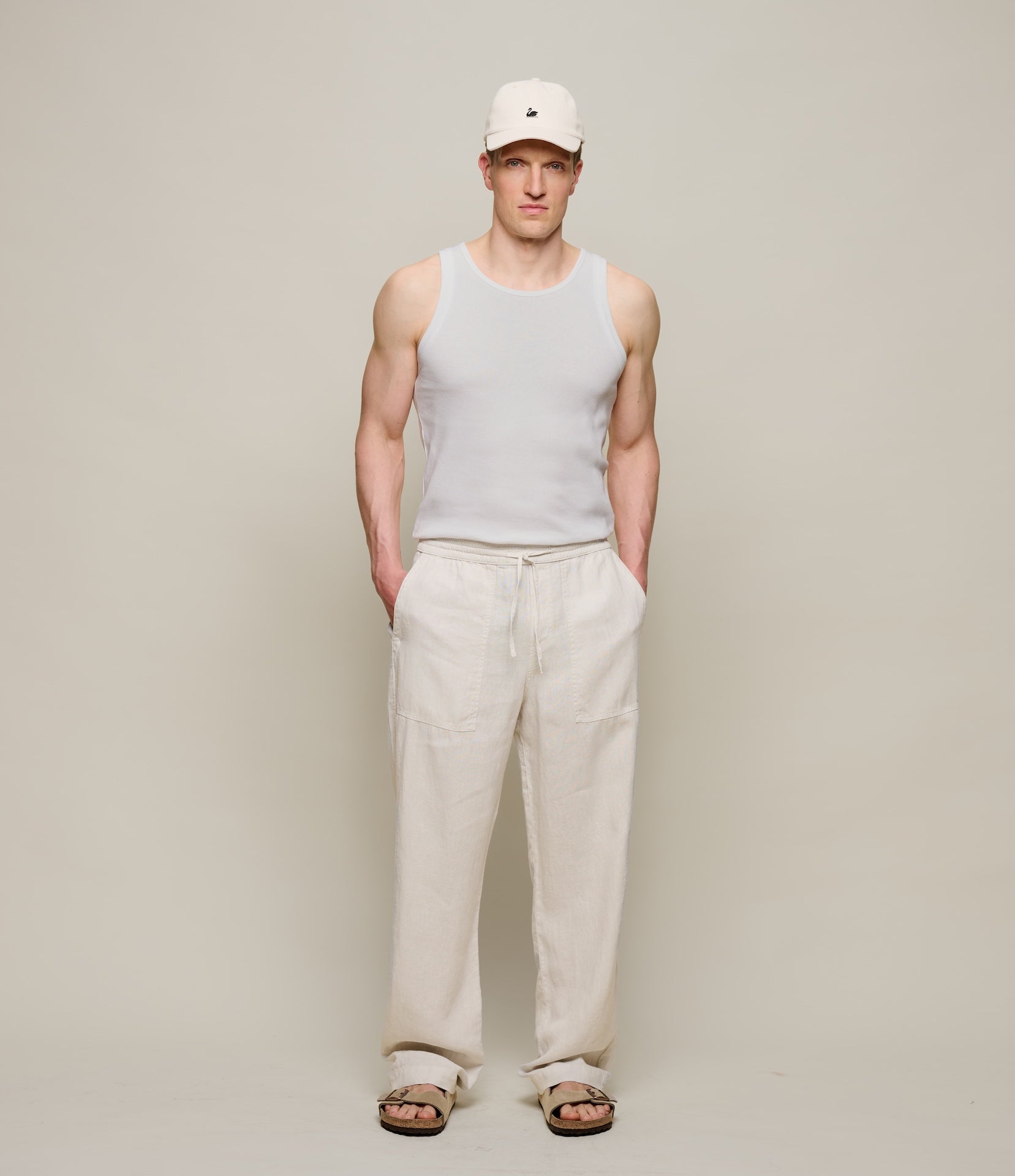Worker's Linen Drawstring Pants – Merz b. Schwanen