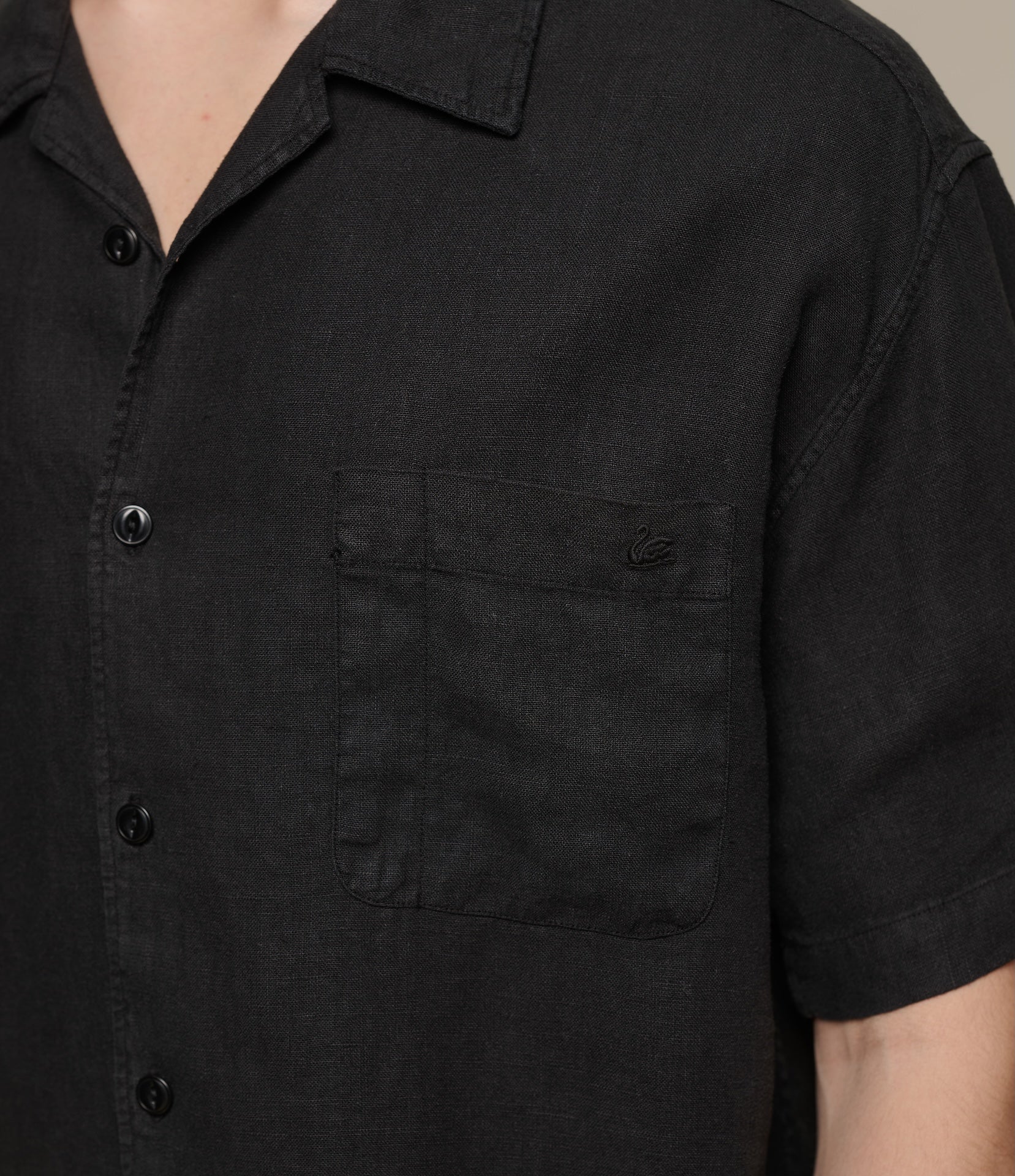 Linen Bowling Short Sleeve Shirt Merz b. Schwanen Linen Bowling Short Sleeve Shirt Merz b. Schwanen
