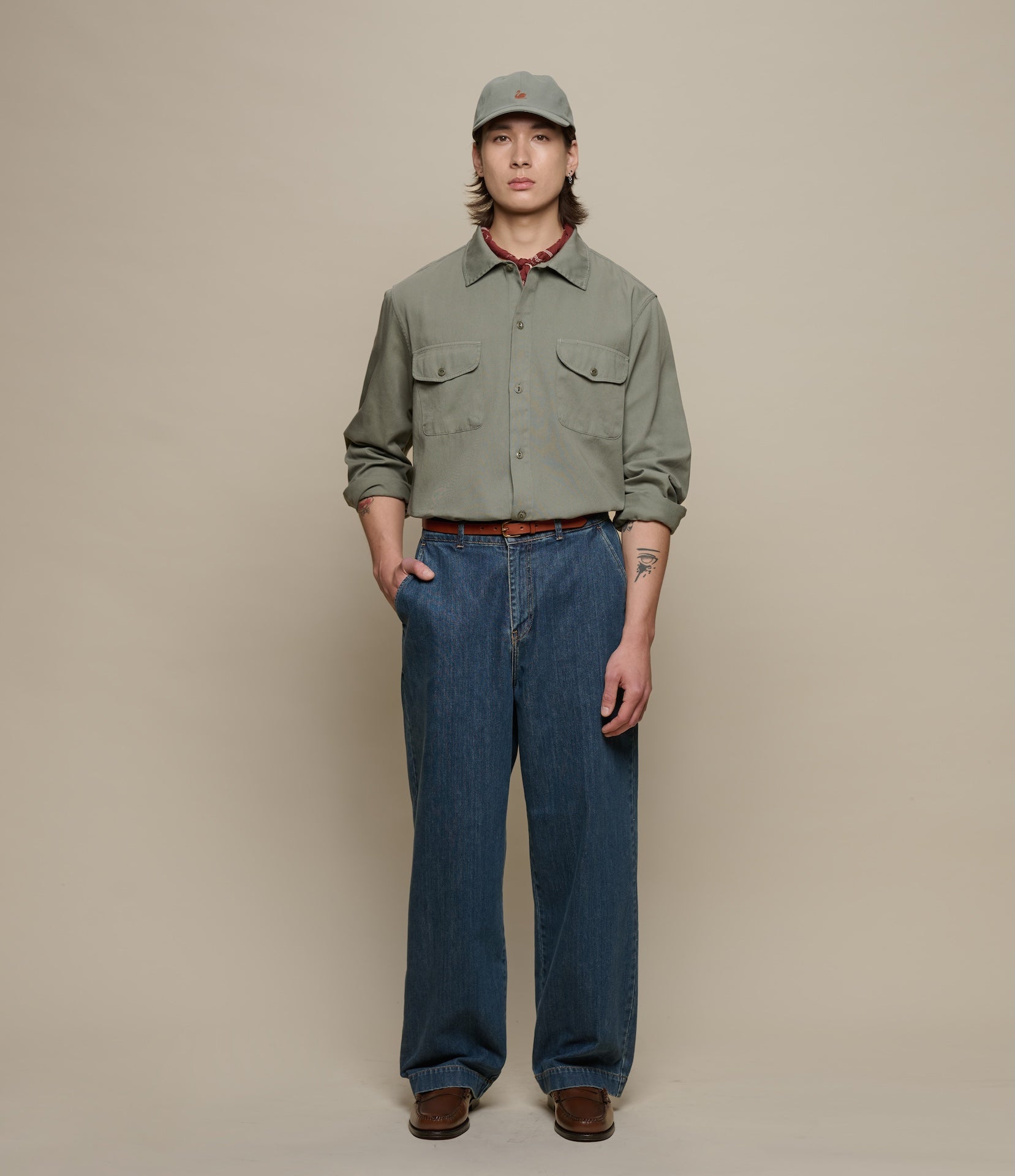 Worker's Cotton Twill Long Sleeve Shirt