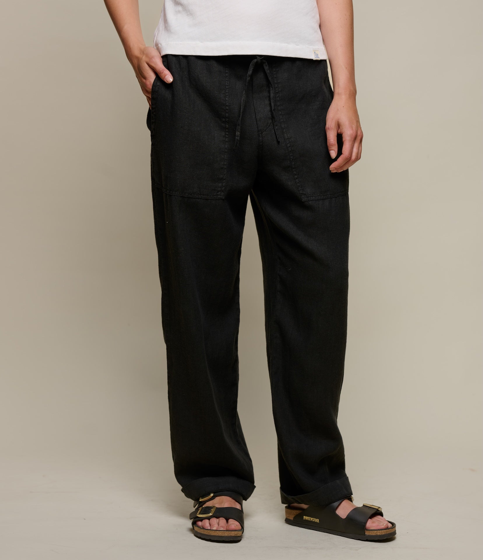 Worker's Linen Drawstring Pants – Merz b. Schwanen