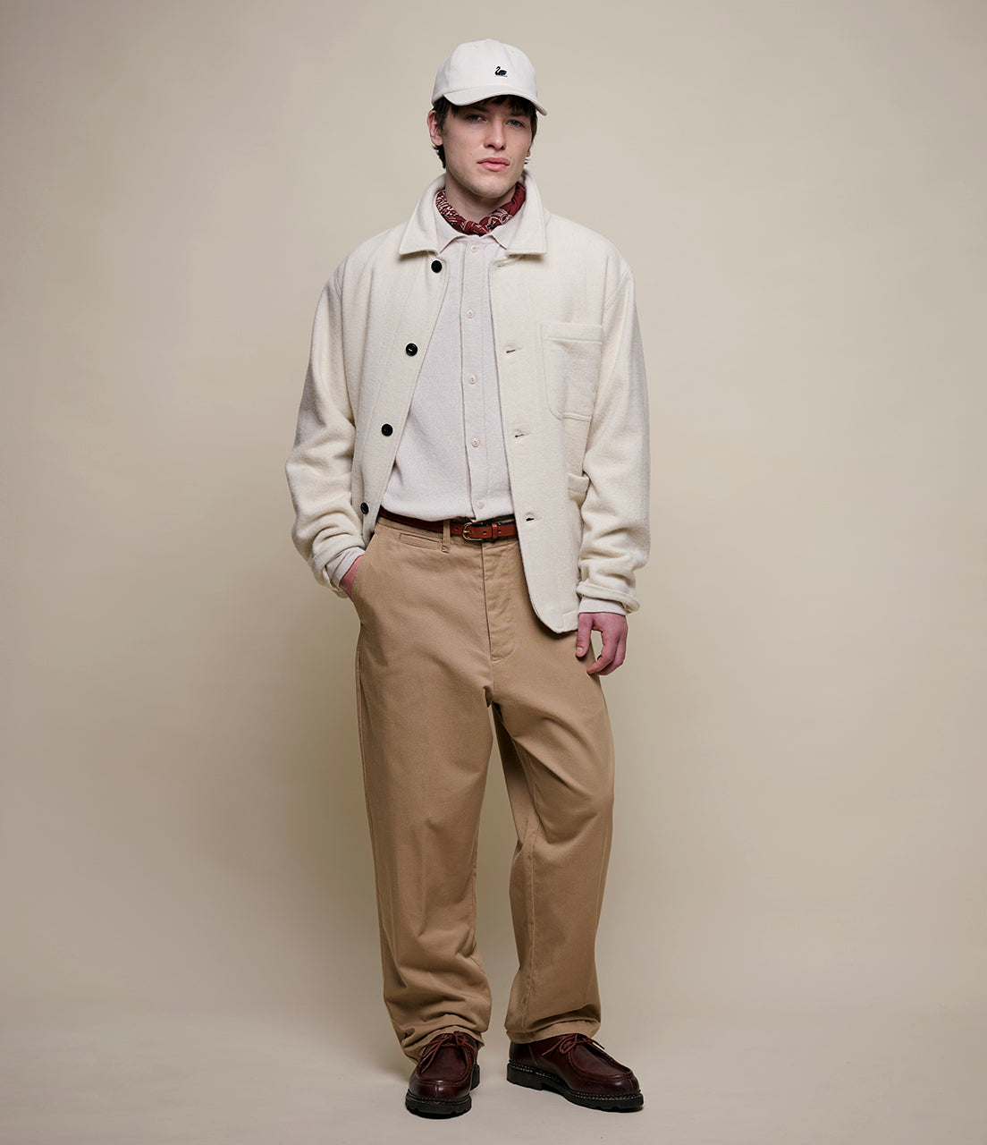 Traditionally Woven Burel Wool Worker's Jacket