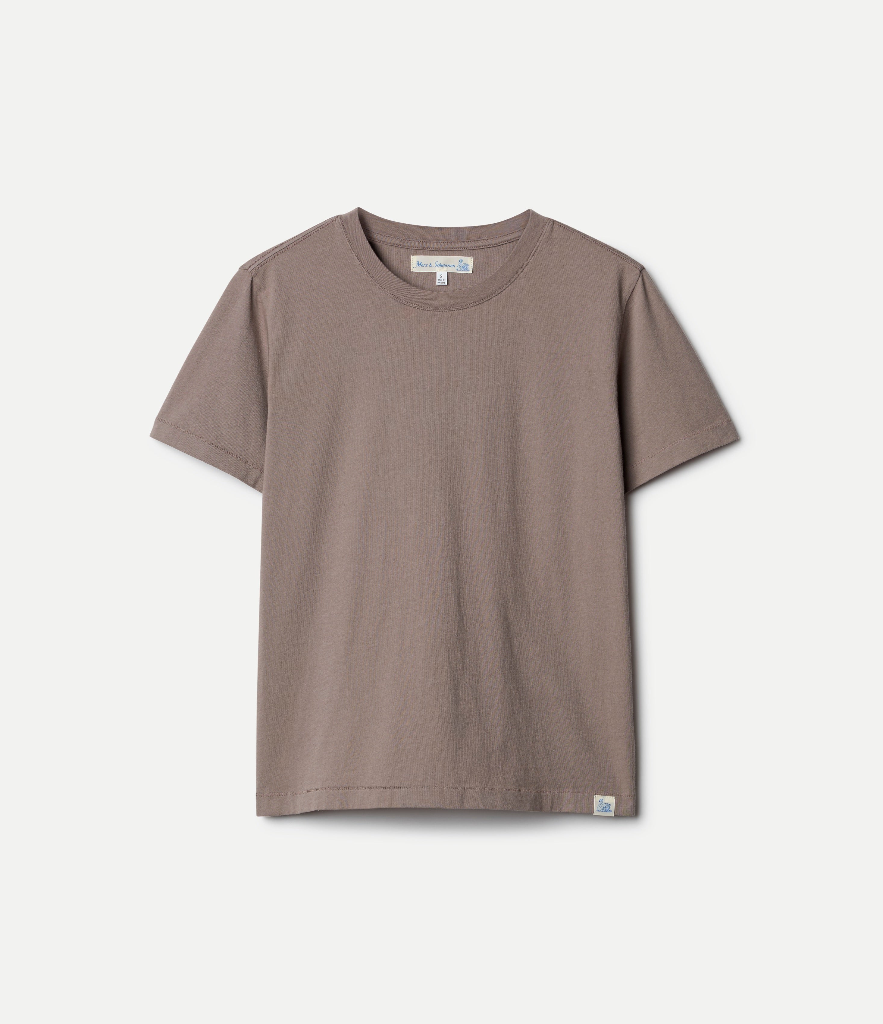 Brown t-shirt on a light gray background