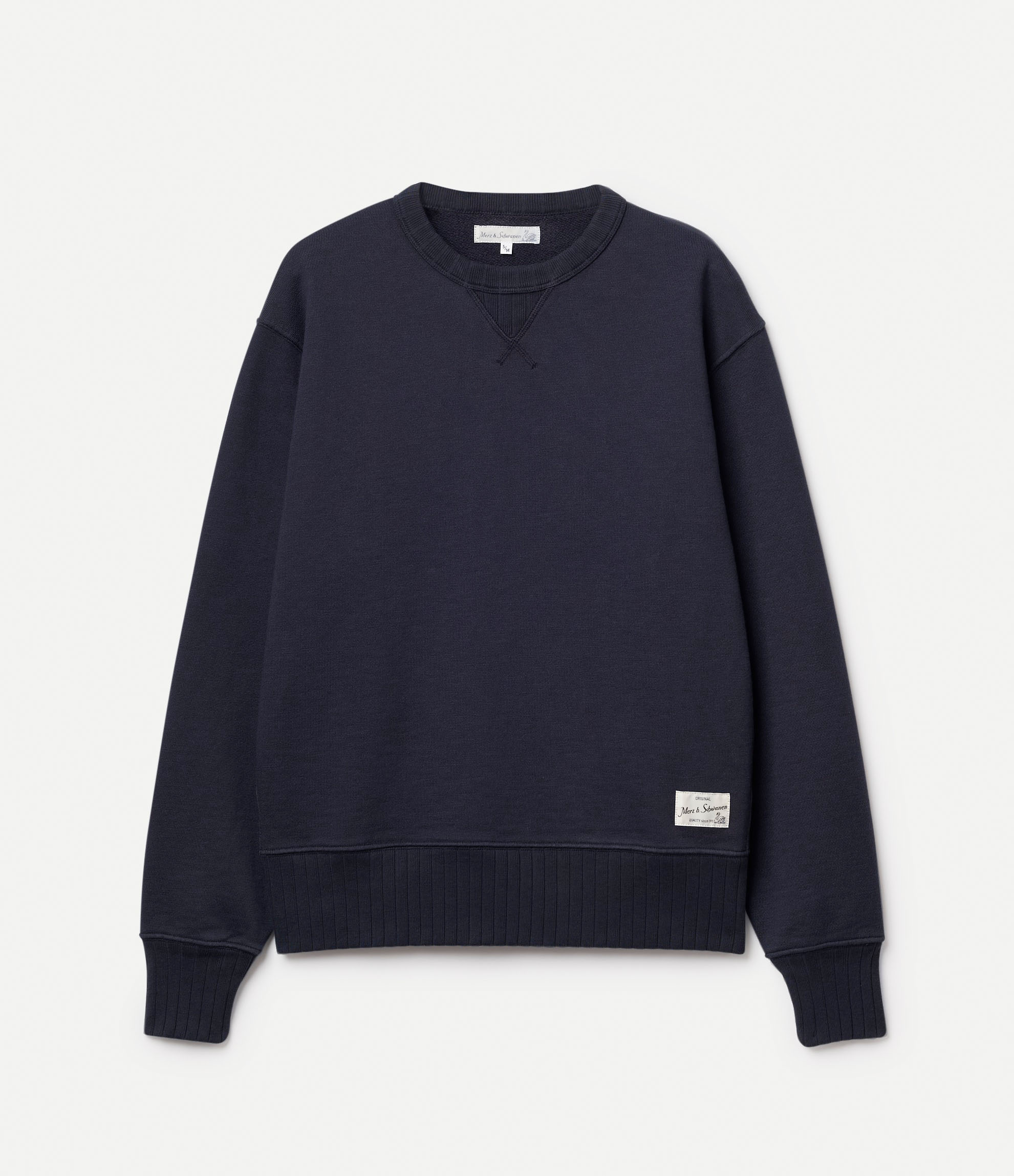 Dark grey rugged fleece sweatshirt on hanger