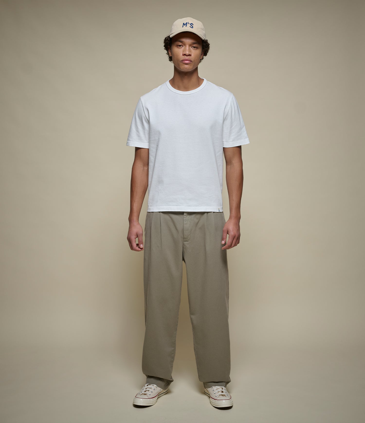 Vintage Army Pleated Twill Pants | Merz b. Schwanen