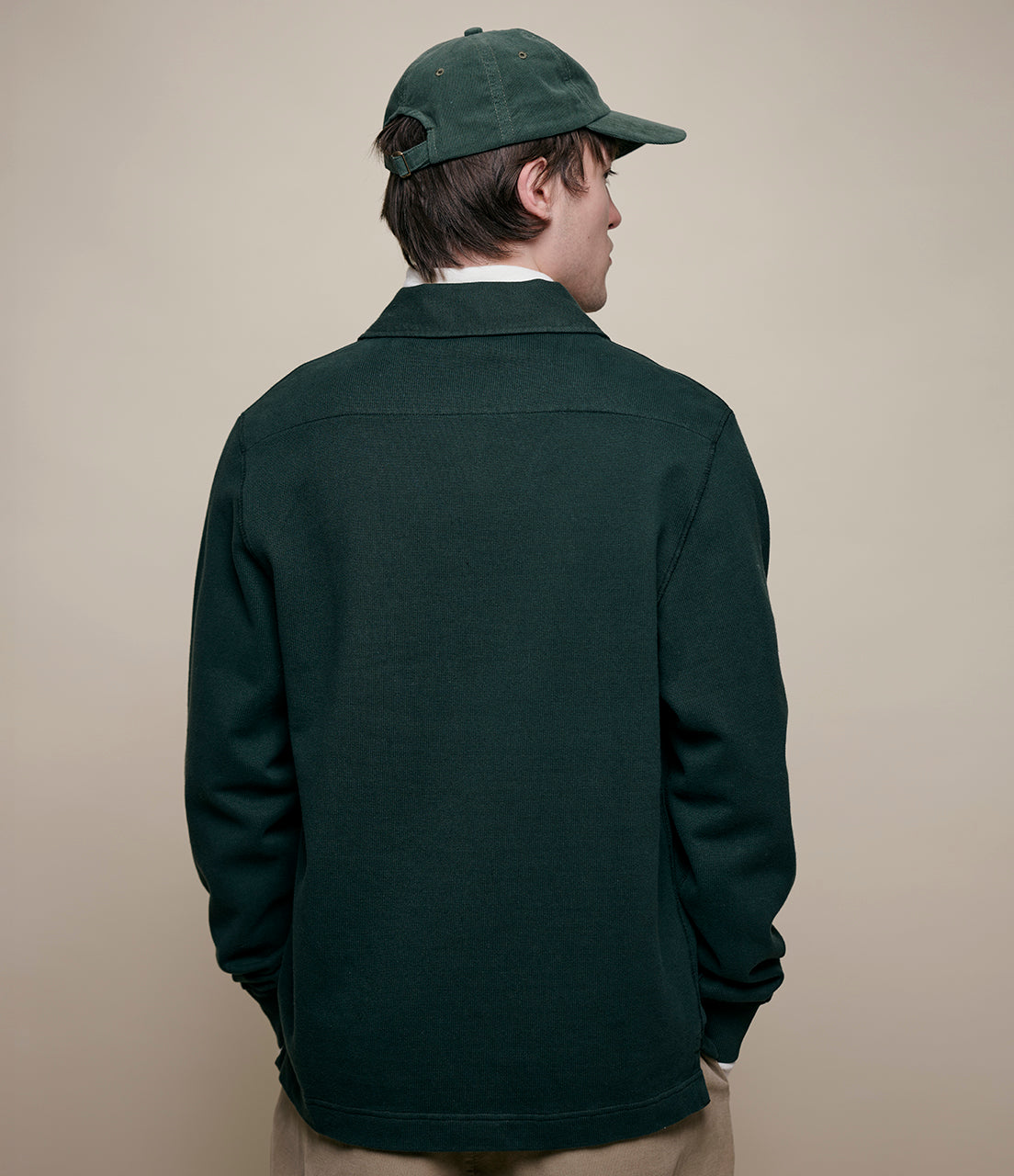 Forest Green Cotton Rugby Shirt | Merz b. Schwanen