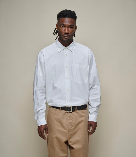 Paper Touch Cotton Poplin Long Sleeve Shirt – Merz b. Schwanen