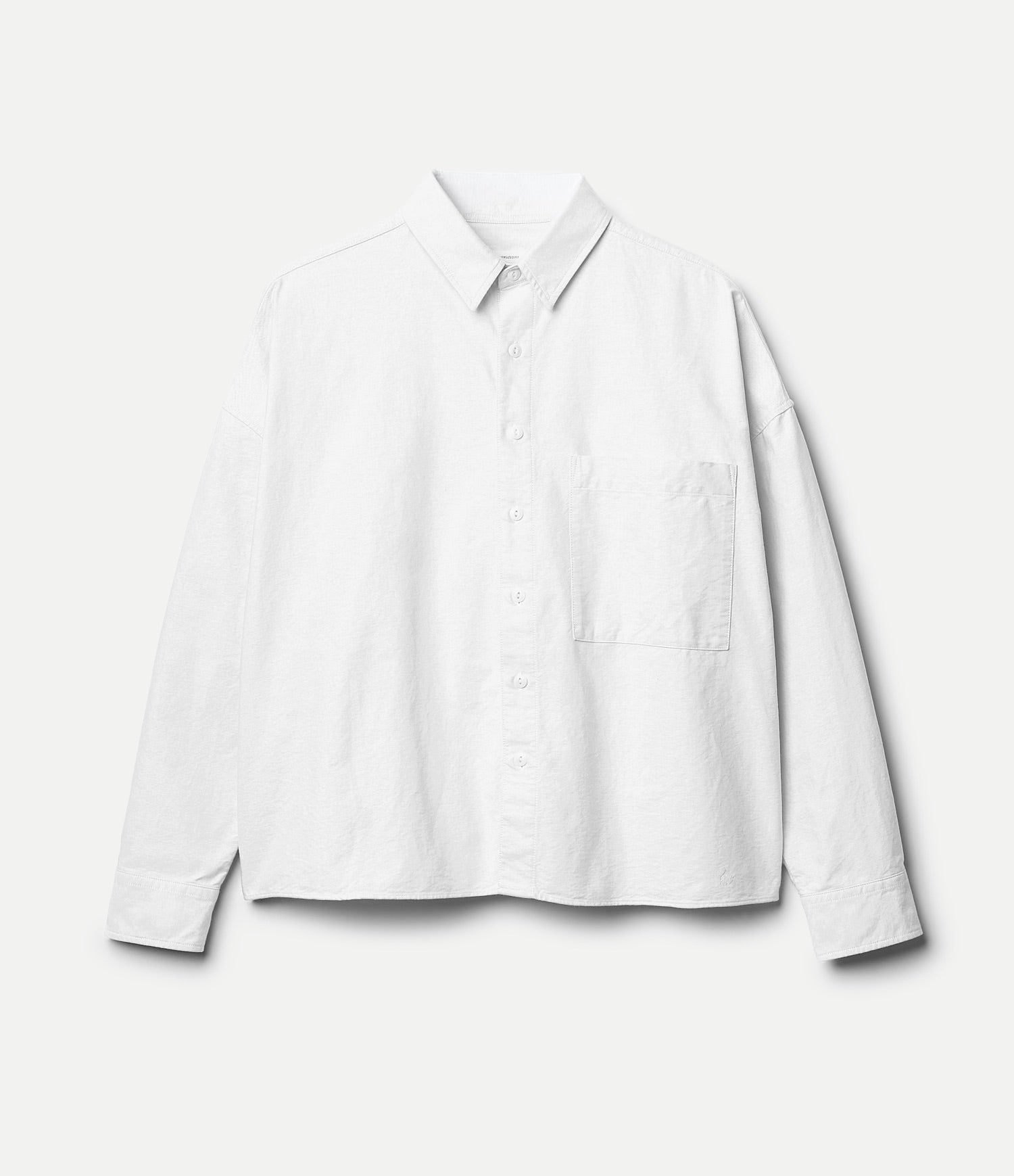 Cropped Boxy Style Cotton Oxford Long Sleeve Shirt – Merz b. Schwanen
