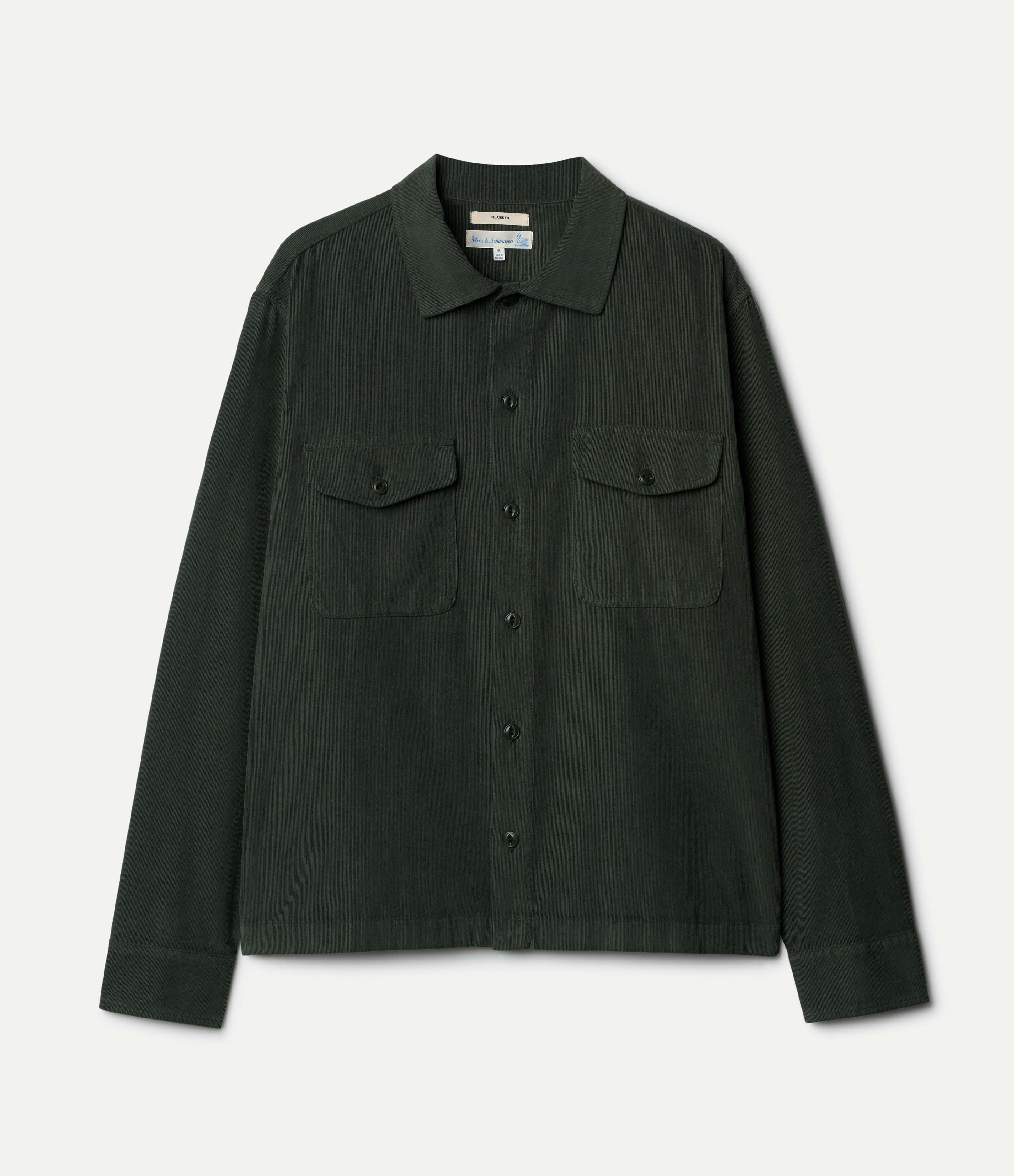 Green corduroy shirt