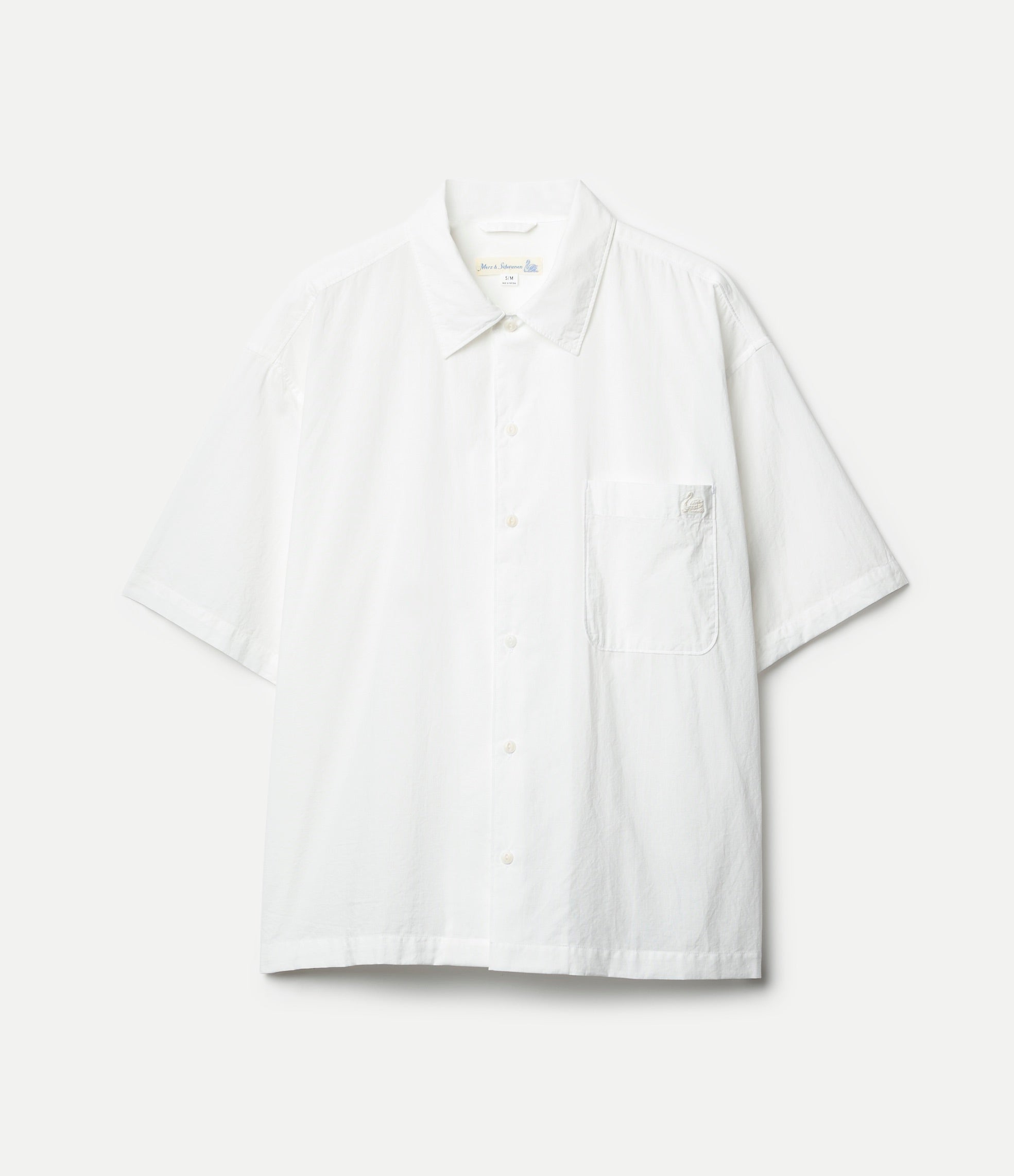 Lightweight Cotton Poplin Short Sleeve Shirt – Merz b. Schwanen