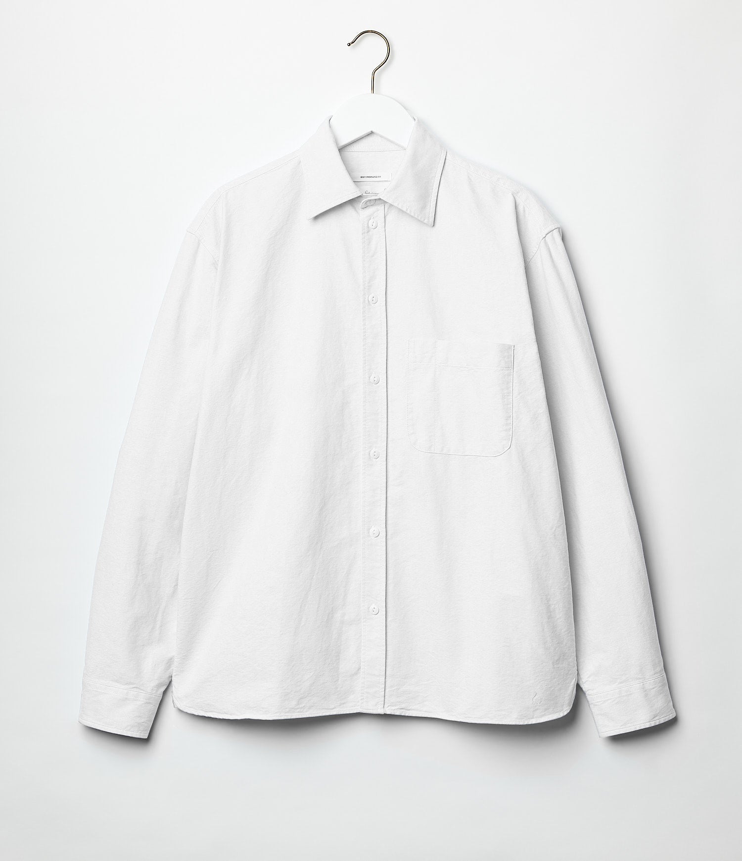 Modern-Cut Cotton Oxford Long Sleeve Shirt
