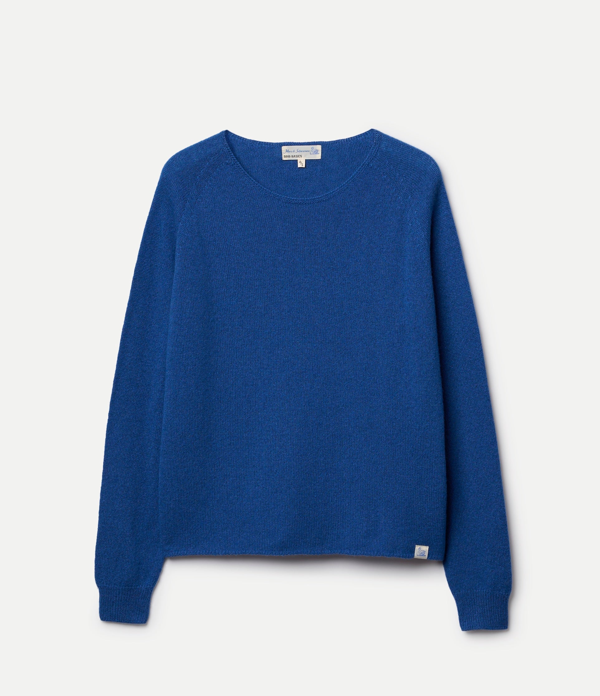 Blue sweater on a light gray background