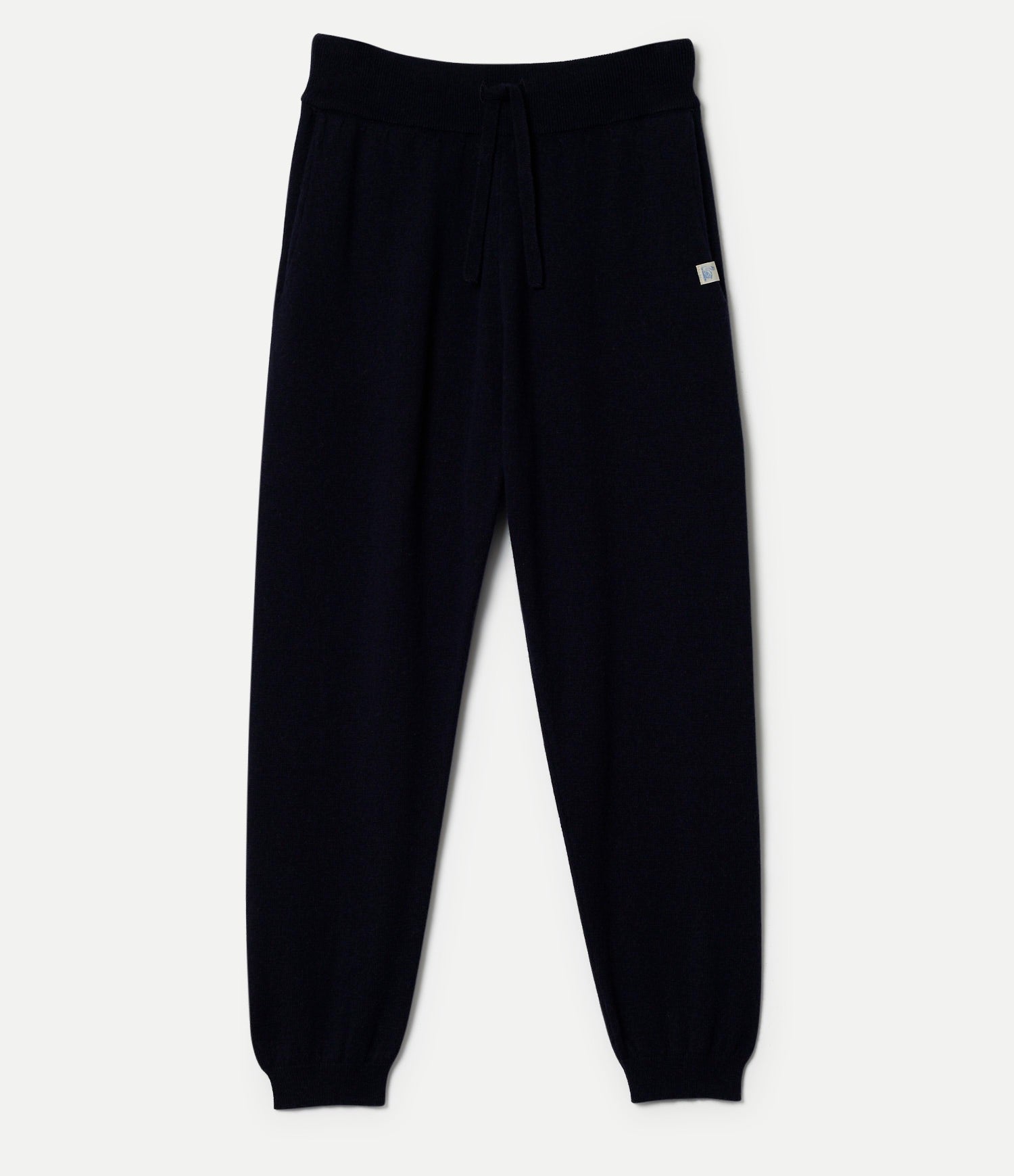 Dark navy sweatpants on a white background