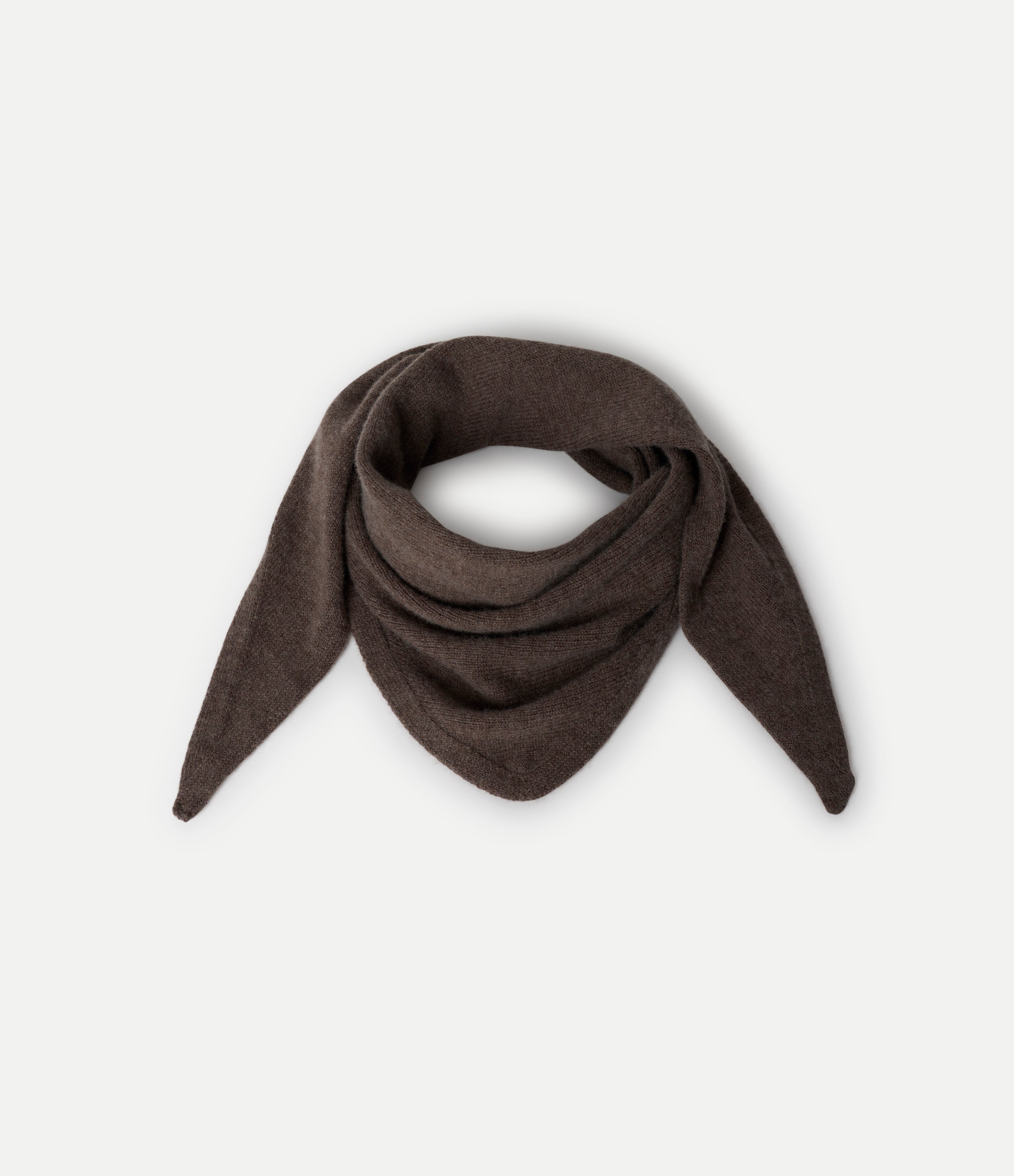 Dark Gray Scarf made of merino wool, silk and cashmere against neutral background