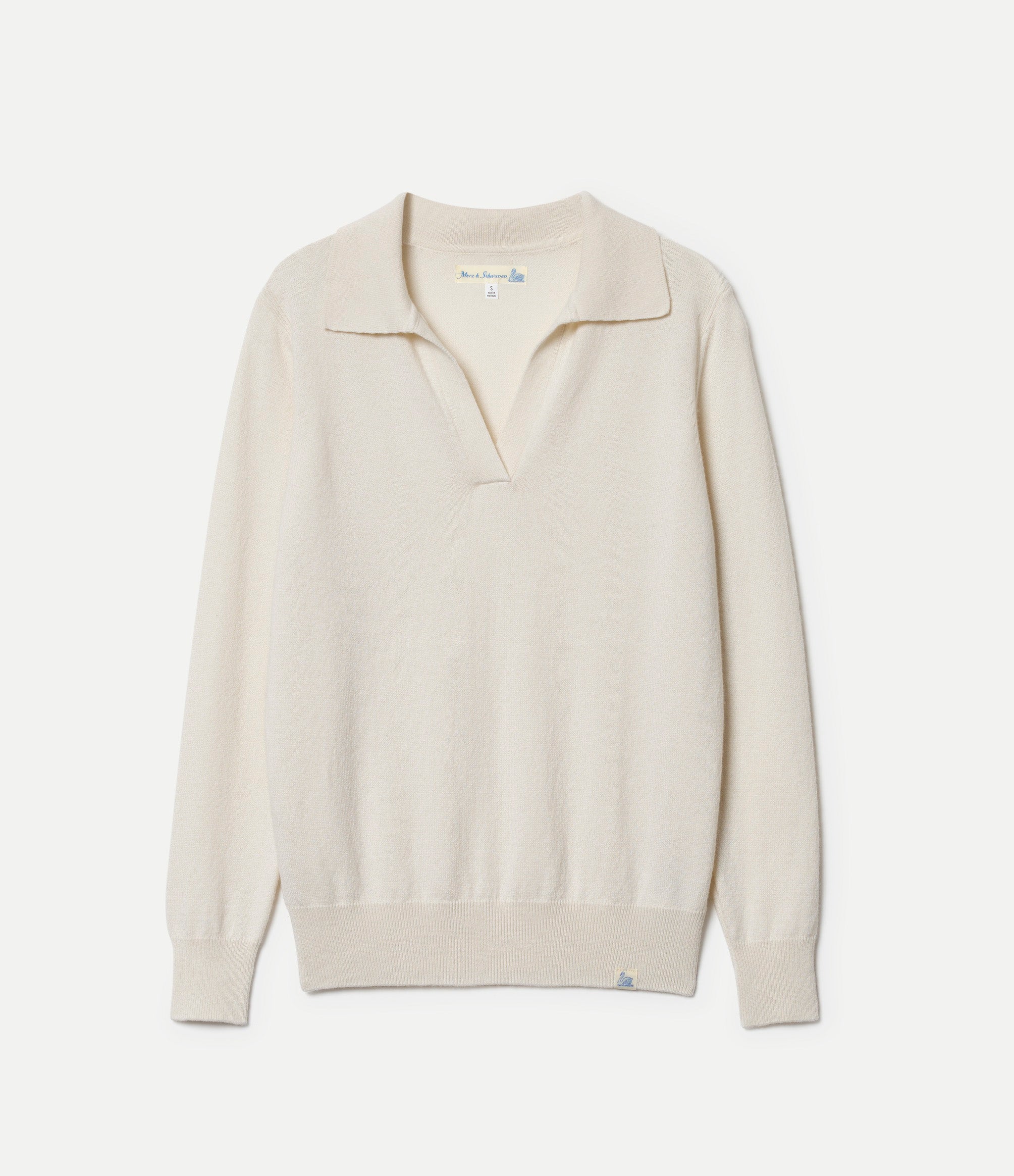 Beige sweater on a white background