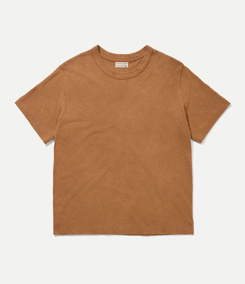 Brown t-shirt on a white background