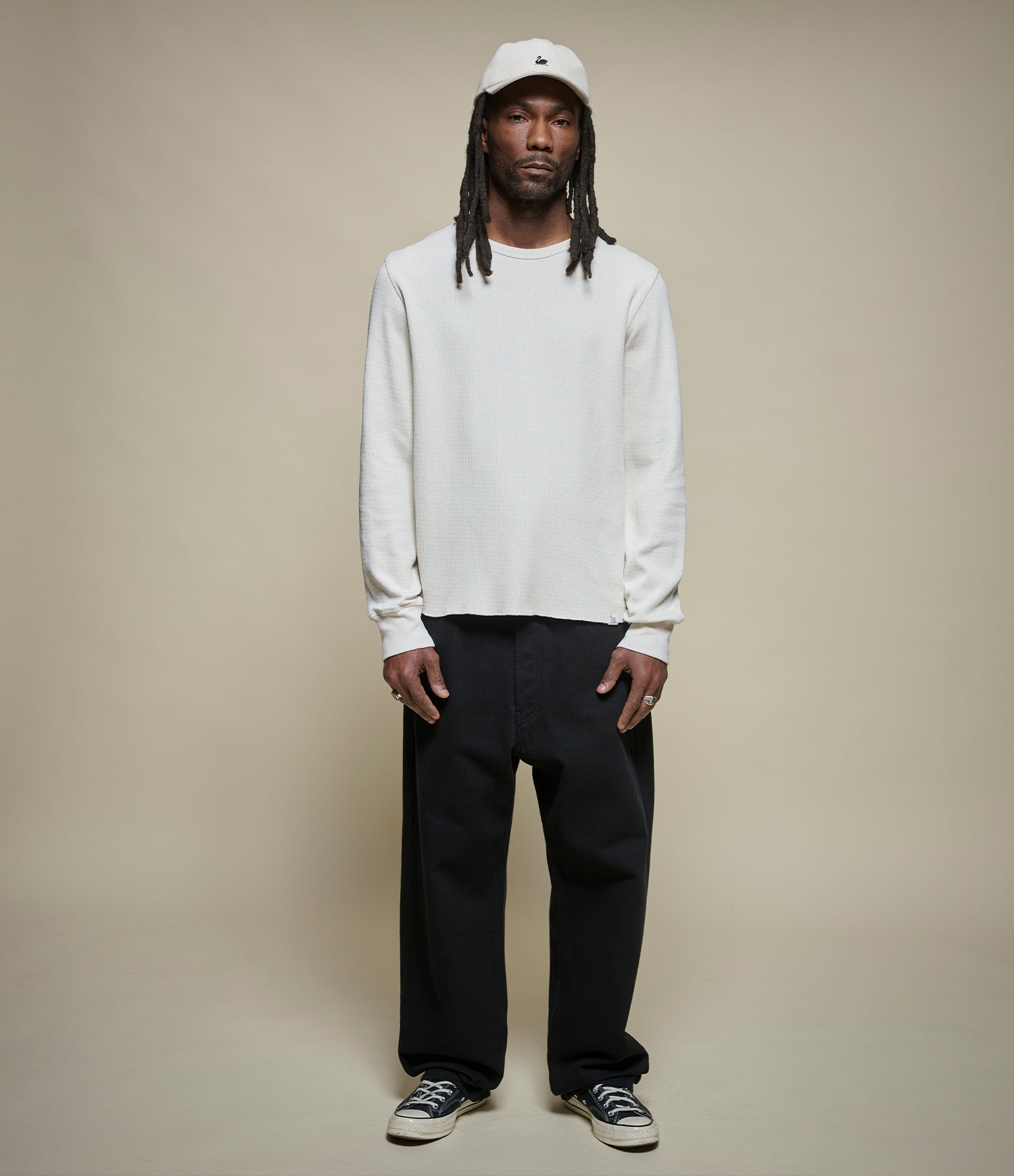 Beige Organic Cotton Thermal Longsleeve | Merz b. Schwanen