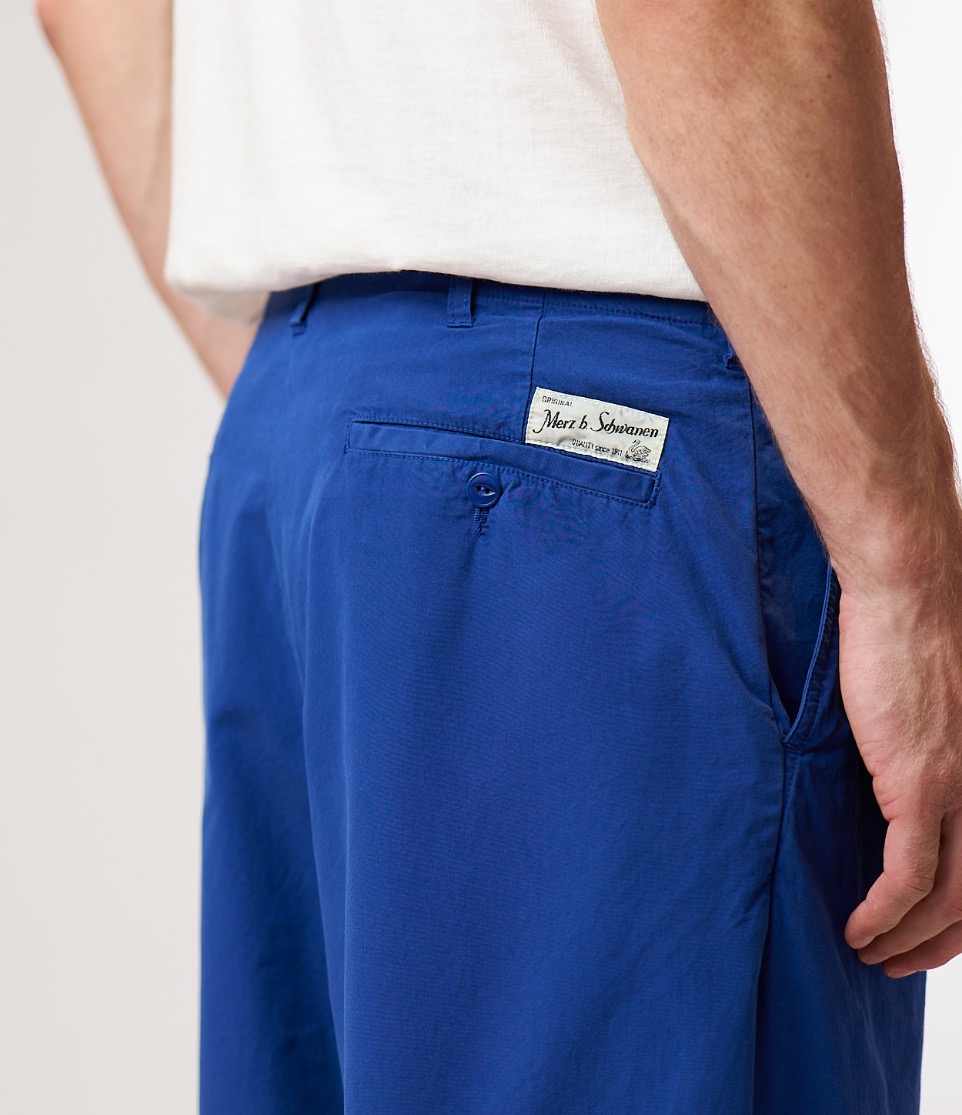 detail of blue pants