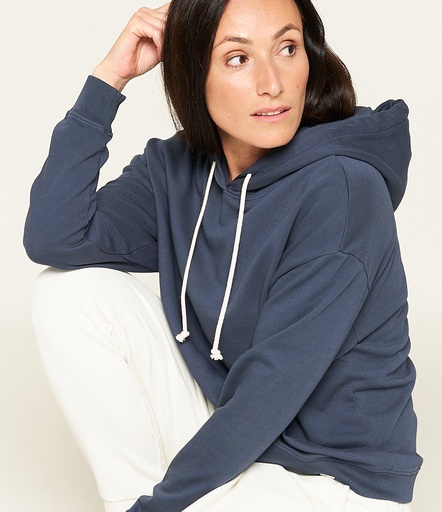 GOOD BASICS | WHD11 women's hoodie, 210g, relaxed fit  65 denim blue