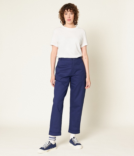 GOOD BASICS | PANTS02 women's pants, organic cotton twill, 9,2oz, relaxed fit  66 ink blue