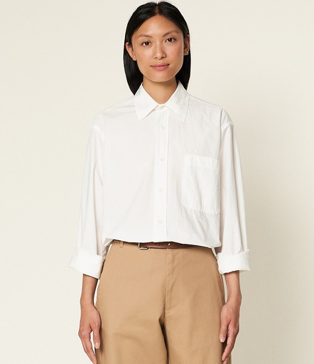 GOOD BASICS | SHIRT01 unisex shirt, organic cotton poplin, 4,2oz, relaxed fit  01 white