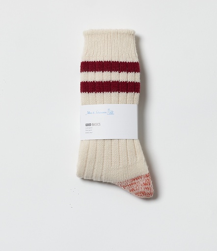 GOOD BASICS | MW75 socks, merino wool extra-fine, certified mulesing-free  0228 nature/dark red