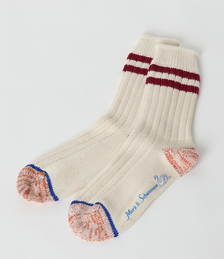 GOOD BASICS | MW75 socks, merino wool extra-fine, certified mulesing-free  0228 nature/dark red