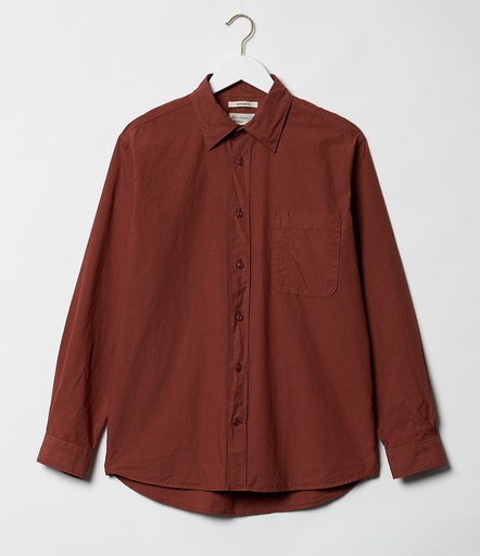 GOOD BASICS | SHIRT01 unisex shirt, organic cotton poplin, 4,2oz, relaxed fit  15 chestnut