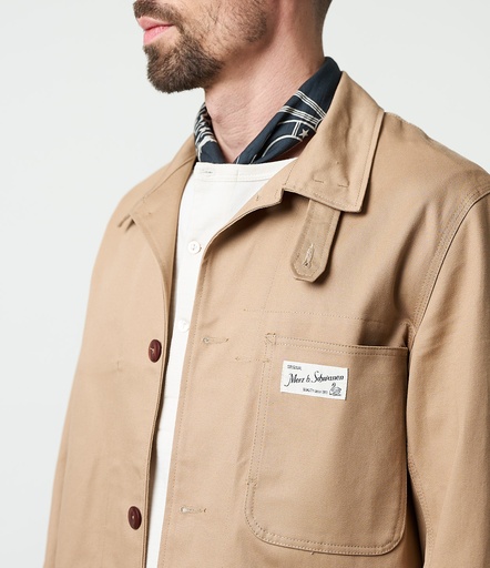 GOOD BASICS | JKT01 unisex jacket, organic cotton twill, 9,2oz, relaxed fit  16 khaki
