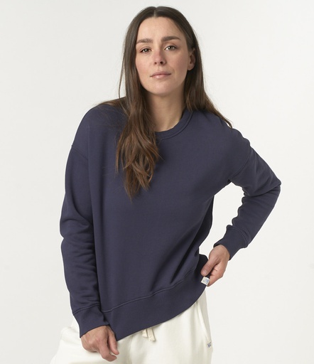 GOOD BASICS | WCSW09 women's sweatshirt, organic cotton, 13oz, relaxed fit  65 denim blue