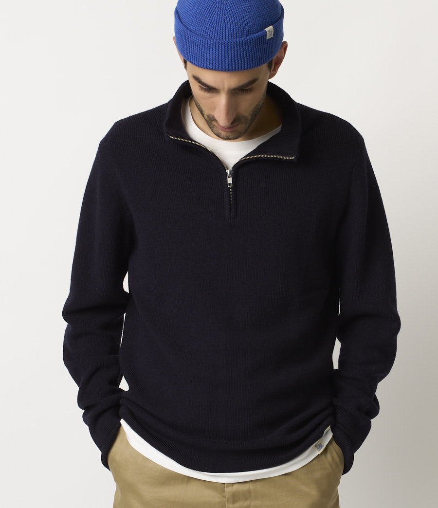 men's pullover, ribbed structure, merino wool, classic fit | Merz b