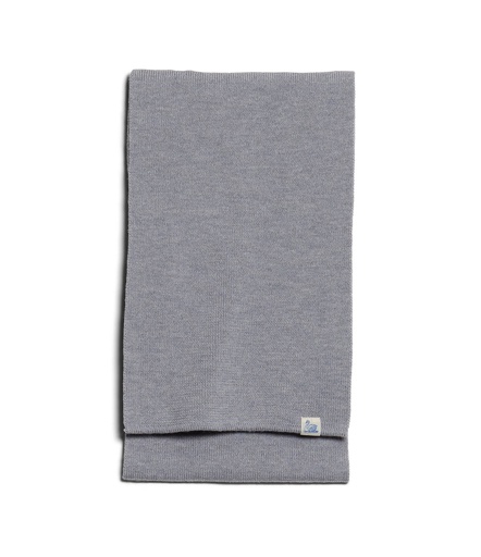 GOOD BASICS | MWSC01 classic scarf, ribbed structure, merino wool  80 grey mel.