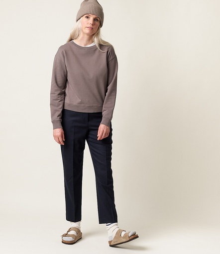 GOOD BASICS | WSW02 women's cropped crew neck sweatshirt, organic cotton, 7,4oz, relaxed fit  06 grain